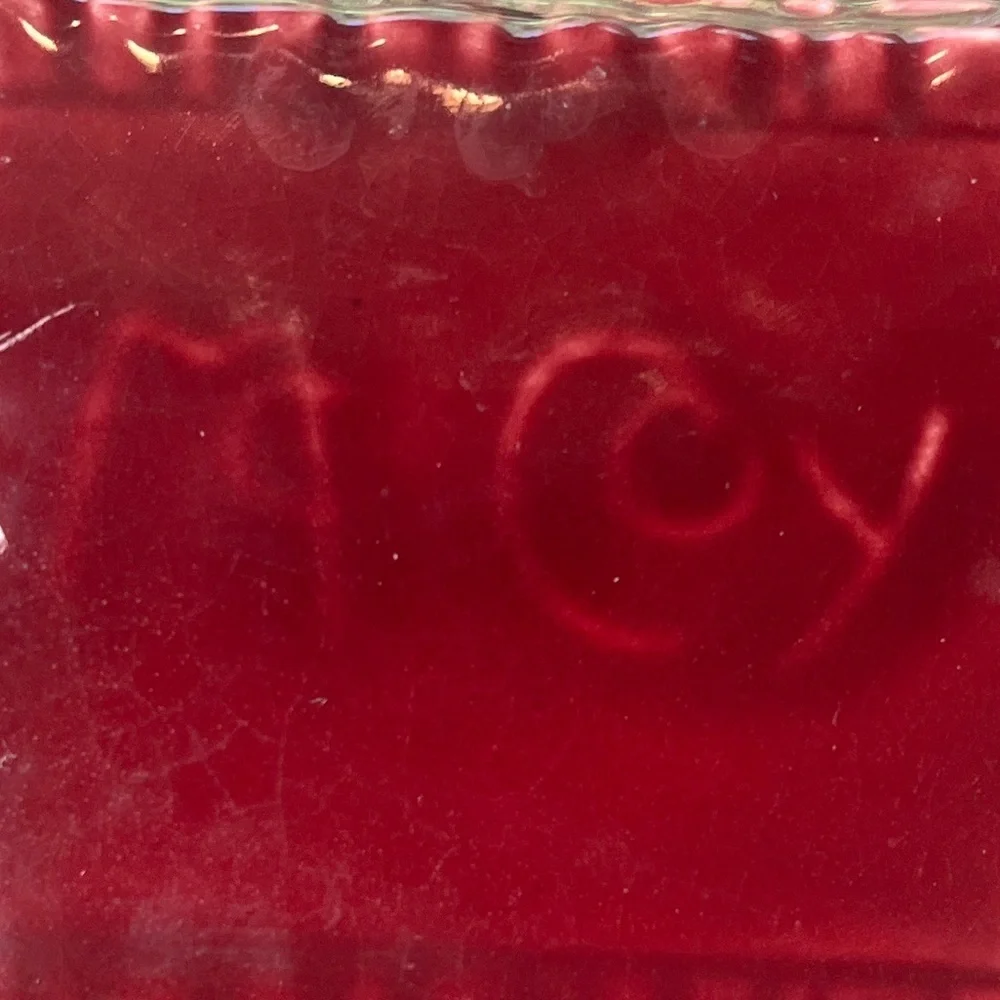 McCoy Planter Pottery USA Burgundy Red Rectangle 7 x 3 x 3